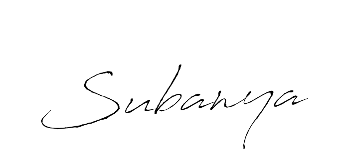 How to make Subanya name signature. Use Antro_Vectra style for creating short signs online. This is the latest handwritten sign. Subanya signature style 6 images and pictures png
