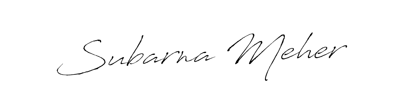 Subarna Meher stylish signature style. Best Handwritten Sign (Antro_Vectra) for my name. Handwritten Signature Collection Ideas for my name Subarna Meher. Subarna Meher signature style 6 images and pictures png