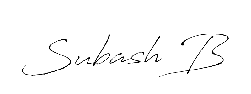 Subash B stylish signature style. Best Handwritten Sign (Antro_Vectra) for my name. Handwritten Signature Collection Ideas for my name Subash B. Subash B signature style 6 images and pictures png