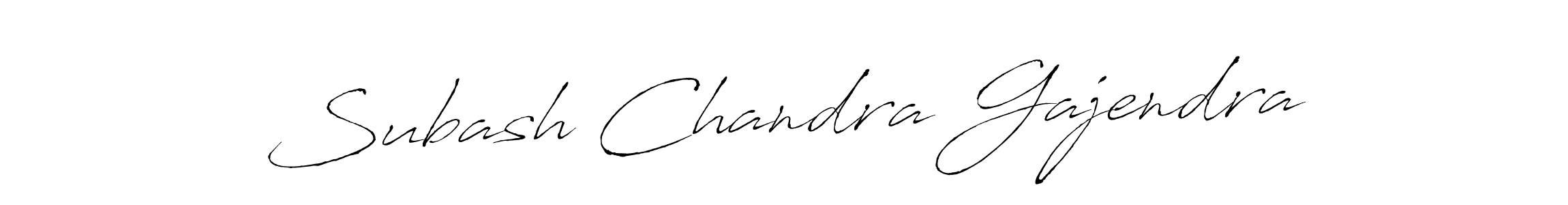 Design your own signature with our free online signature maker. With this signature software, you can create a handwritten (Antro_Vectra) signature for name Subash Chandra Gajendra. Subash Chandra Gajendra signature style 6 images and pictures png