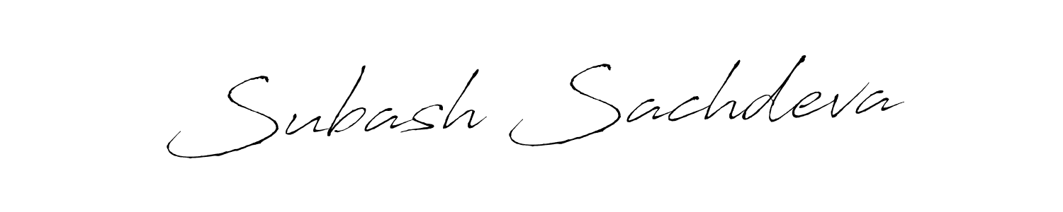 Design your own signature with our free online signature maker. With this signature software, you can create a handwritten (Antro_Vectra) signature for name Subash Sachdeva. Subash Sachdeva signature style 6 images and pictures png