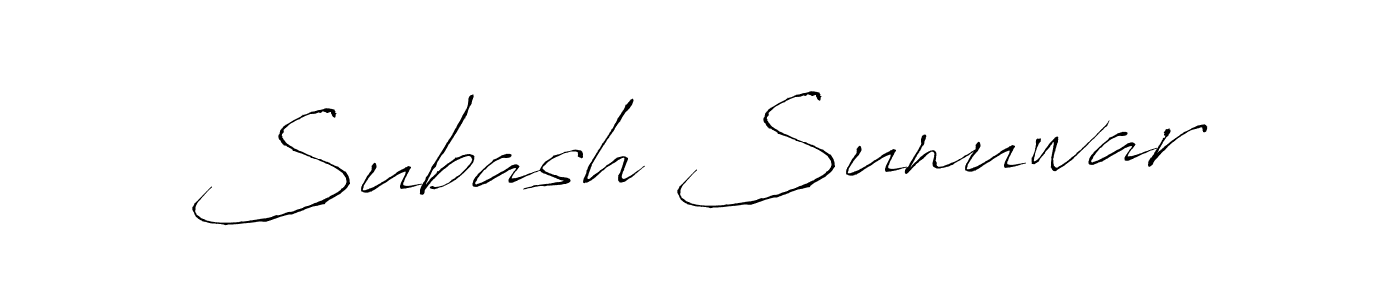 It looks lik you need a new signature style for name Subash Sunuwar. Design unique handwritten (Antro_Vectra) signature with our free signature maker in just a few clicks. Subash Sunuwar signature style 6 images and pictures png