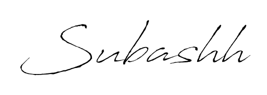Style your name Subashh with confidence using Antro_Vectra signature design. Simple, elegant, and ready for immediate document use. Subashh signature style 6 images and pictures png