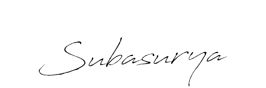 Use a signature maker to create a handwritten signature online. With this signature software, you can design (Antro_Vectra) your own signature for name Subasurya. Subasurya signature style 6 images and pictures png