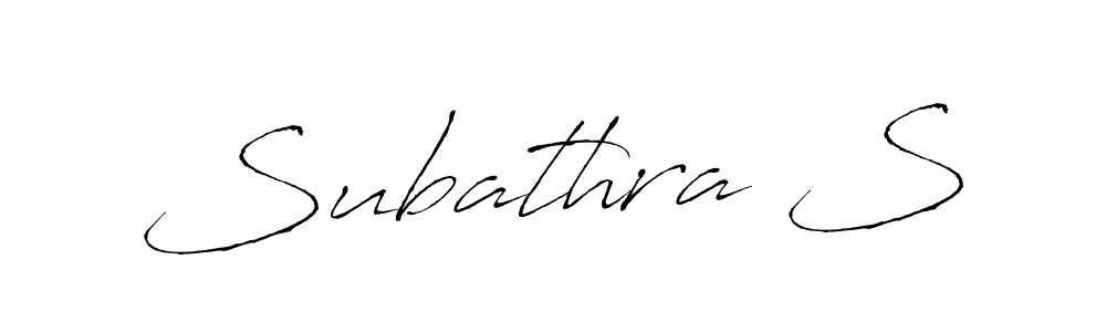 Use a signature maker to create a handwritten signature online. With this signature software, you can design (Antro_Vectra) your own signature for name Subathra S. Subathra S signature style 6 images and pictures png