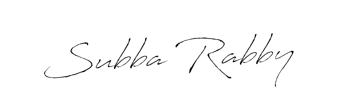 Subba Rabby stylish signature style. Best Handwritten Sign (Antro_Vectra) for my name. Handwritten Signature Collection Ideas for my name Subba Rabby. Subba Rabby signature style 6 images and pictures png