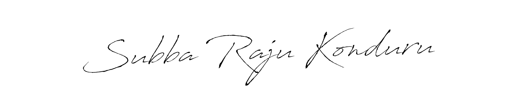 Use a signature maker to create a handwritten signature online. With this signature software, you can design (Antro_Vectra) your own signature for name Subba Raju Konduru. Subba Raju Konduru signature style 6 images and pictures png