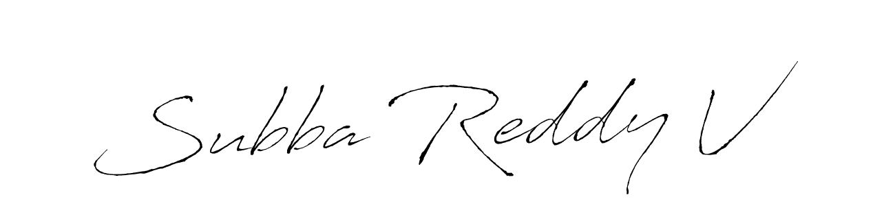 Also we have Subba Reddy V name is the best signature style. Create professional handwritten signature collection using Antro_Vectra autograph style. Subba Reddy V signature style 6 images and pictures png