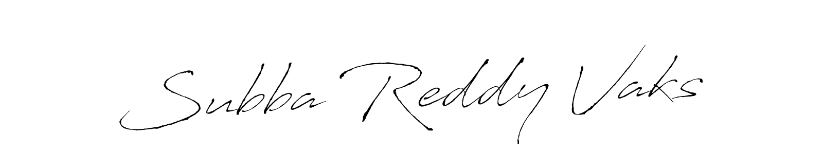 Create a beautiful signature design for name Subba Reddy Vaks. With this signature (Antro_Vectra) fonts, you can make a handwritten signature for free. Subba Reddy Vaks signature style 6 images and pictures png