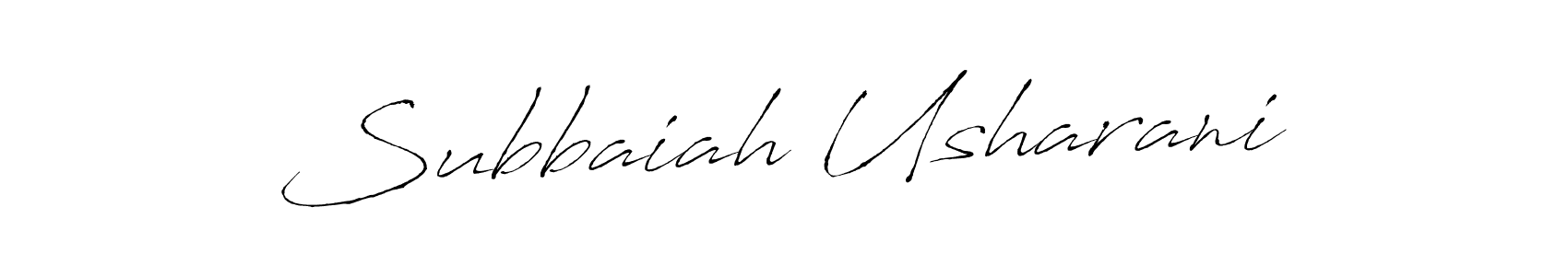 You should practise on your own different ways (Antro_Vectra) to write your name (Subbaiah Usharani) in signature. don't let someone else do it for you. Subbaiah Usharani signature style 6 images and pictures png