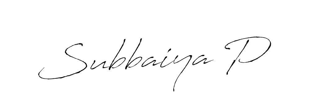 Subbaiya P stylish signature style. Best Handwritten Sign (Antro_Vectra) for my name. Handwritten Signature Collection Ideas for my name Subbaiya P. Subbaiya P signature style 6 images and pictures png