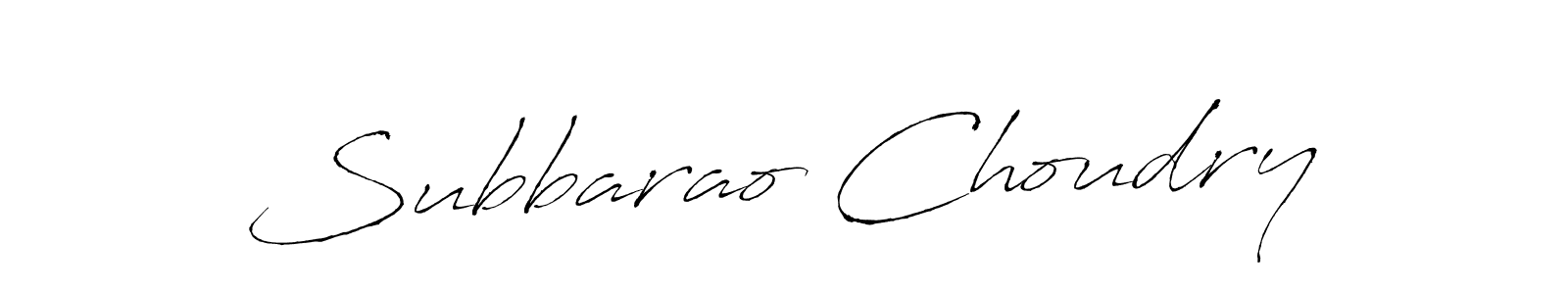 How to make Subbarao Choudry signature? Antro_Vectra is a professional autograph style. Create handwritten signature for Subbarao Choudry name. Subbarao Choudry signature style 6 images and pictures png