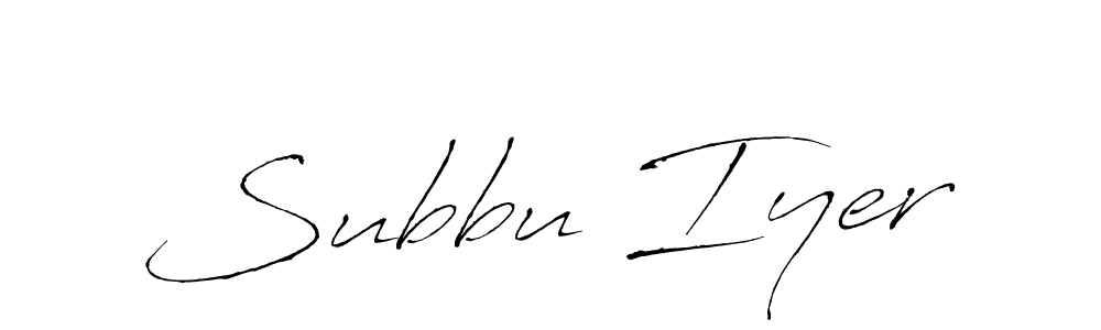 Create a beautiful signature design for name Subbu Iyer. With this signature (Antro_Vectra) fonts, you can make a handwritten signature for free. Subbu Iyer signature style 6 images and pictures png
