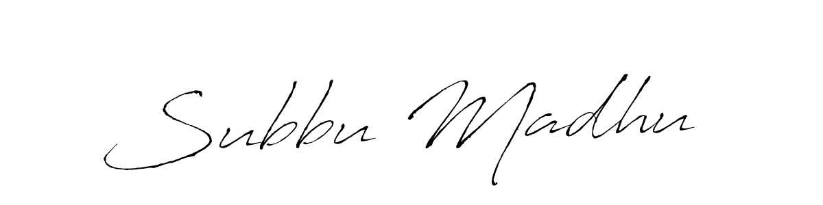 Create a beautiful signature design for name Subbu Madhu . With this signature (Antro_Vectra) fonts, you can make a handwritten signature for free. Subbu Madhu  signature style 6 images and pictures png