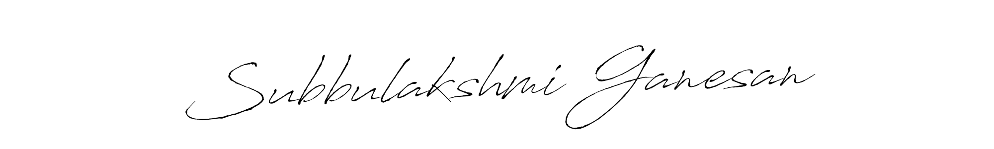 Make a short Subbulakshmi Ganesan signature style. Manage your documents anywhere anytime using Antro_Vectra. Create and add eSignatures, submit forms, share and send files easily. Subbulakshmi Ganesan signature style 6 images and pictures png