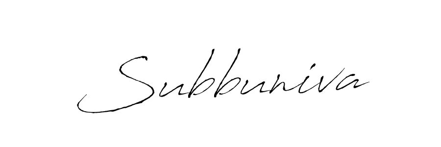 Use a signature maker to create a handwritten signature online. With this signature software, you can design (Antro_Vectra) your own signature for name Subbuniva. Subbuniva signature style 6 images and pictures png