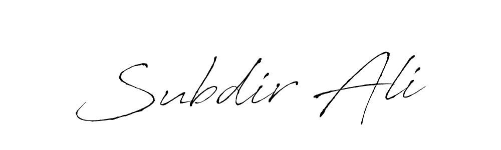 Create a beautiful signature design for name Subdir Ali. With this signature (Antro_Vectra) fonts, you can make a handwritten signature for free. Subdir Ali signature style 6 images and pictures png