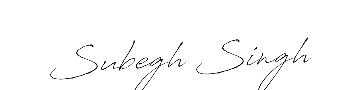 How to make Subegh Singh signature? Antro_Vectra is a professional autograph style. Create handwritten signature for Subegh Singh name. Subegh Singh signature style 6 images and pictures png
