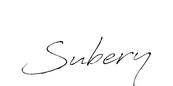 Use a signature maker to create a handwritten signature online. With this signature software, you can design (Antro_Vectra) your own signature for name Subery. Subery signature style 6 images and pictures png