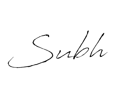 How to make Subh signature? Antro_Vectra is a professional autograph style. Create handwritten signature for Subh name. Subh signature style 6 images and pictures png