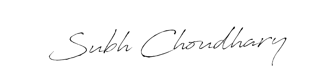 Also we have Subh Choudhary name is the best signature style. Create professional handwritten signature collection using Antro_Vectra autograph style. Subh Choudhary signature style 6 images and pictures png