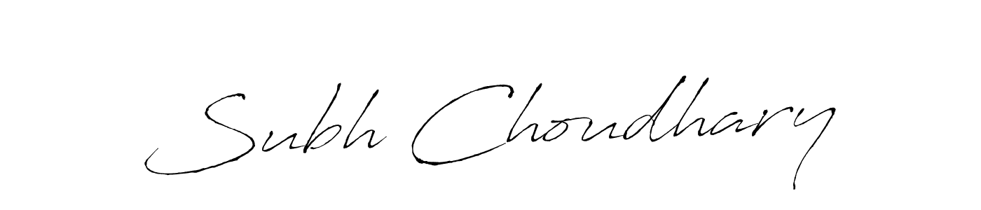 Also we have Subh Choudhary name is the best signature style. Create professional handwritten signature collection using Antro_Vectra autograph style. Subh Choudhary signature style 6 images and pictures png