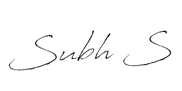 Once you've used our free online signature maker to create your best signature Antro_Vectra style, it's time to enjoy all of the benefits that Subh S name signing documents. Subh S signature style 6 images and pictures png