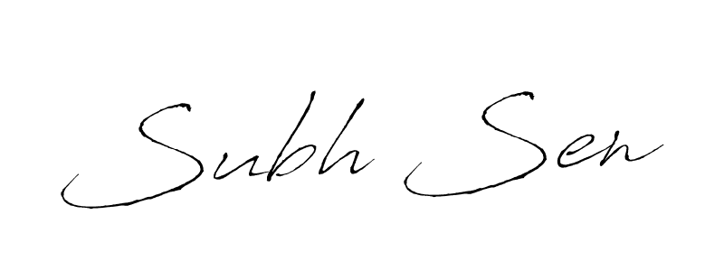 Also we have Subh Sen name is the best signature style. Create professional handwritten signature collection using Antro_Vectra autograph style. Subh Sen signature style 6 images and pictures png