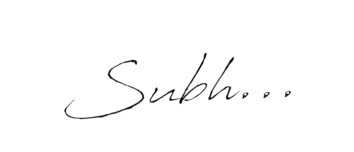 Antro_Vectra is a professional signature style that is perfect for those who want to add a touch of class to their signature. It is also a great choice for those who want to make their signature more unique. Get Subh... name to fancy signature for free. Subh... signature style 6 images and pictures png
