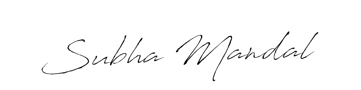 Make a beautiful signature design for name Subha Mandal. With this signature (Antro_Vectra) style, you can create a handwritten signature for free. Subha Mandal signature style 6 images and pictures png
