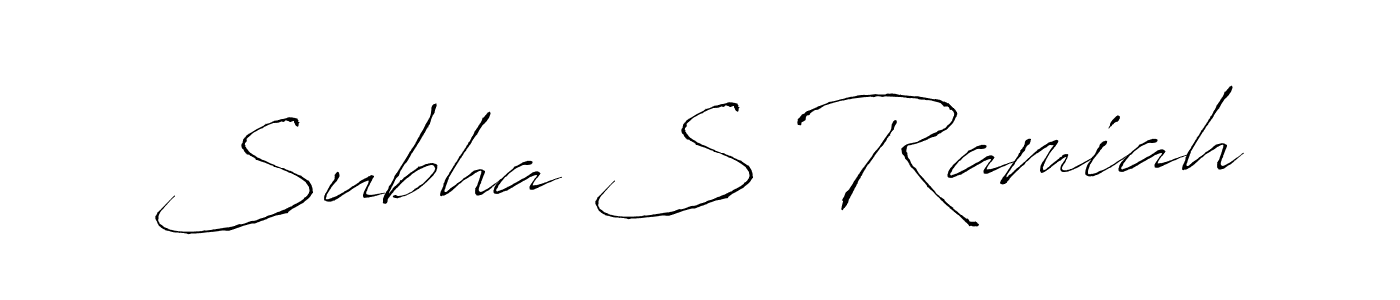 It looks lik you need a new signature style for name Subha S Ramiah. Design unique handwritten (Antro_Vectra) signature with our free signature maker in just a few clicks. Subha S Ramiah signature style 6 images and pictures png