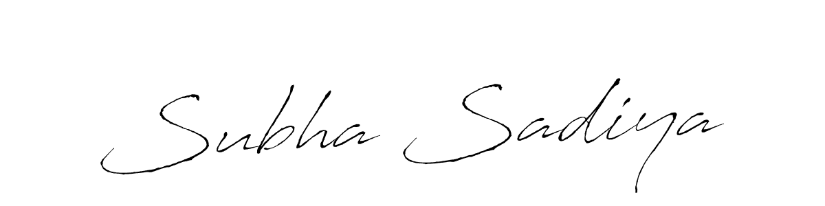 How to make Subha Sadiya signature? Antro_Vectra is a professional autograph style. Create handwritten signature for Subha Sadiya name. Subha Sadiya signature style 6 images and pictures png