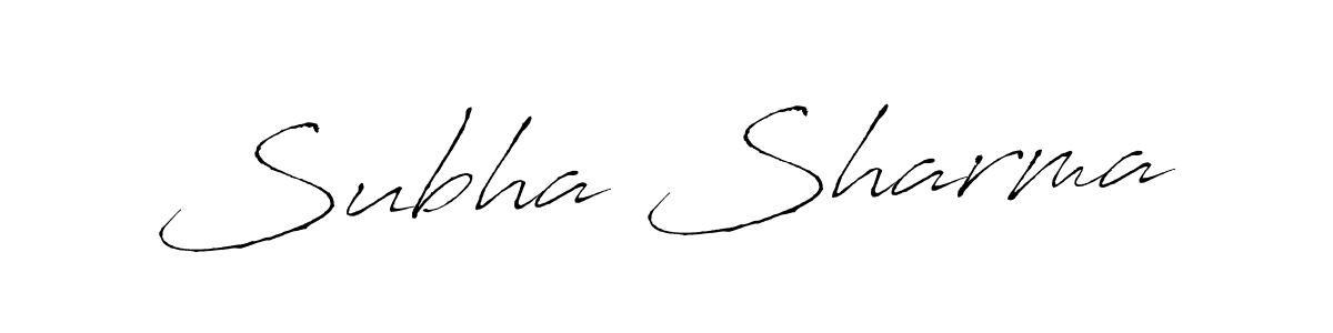 Design your own signature with our free online signature maker. With this signature software, you can create a handwritten (Antro_Vectra) signature for name Subha Sharma. Subha Sharma signature style 6 images and pictures png