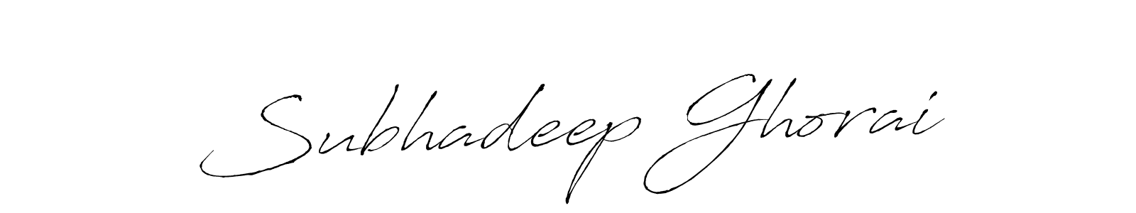 Make a beautiful signature design for name Subhadeep Ghorai. With this signature (Antro_Vectra) style, you can create a handwritten signature for free. Subhadeep Ghorai signature style 6 images and pictures png