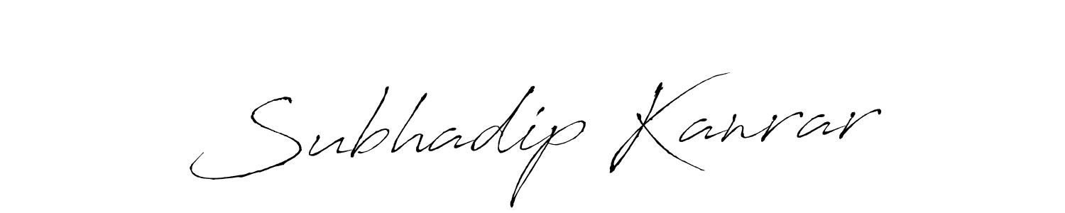 Antro_Vectra is a professional signature style that is perfect for those who want to add a touch of class to their signature. It is also a great choice for those who want to make their signature more unique. Get Subhadip Kanrar name to fancy signature for free. Subhadip Kanrar signature style 6 images and pictures png