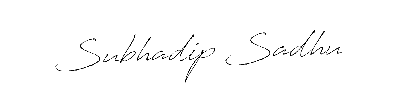 Subhadip Sadhu stylish signature style. Best Handwritten Sign (Antro_Vectra) for my name. Handwritten Signature Collection Ideas for my name Subhadip Sadhu. Subhadip Sadhu signature style 6 images and pictures png