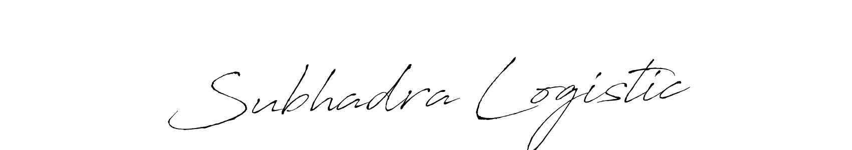 How to make Subhadra Logistic name signature. Use Antro_Vectra style for creating short signs online. This is the latest handwritten sign. Subhadra Logistic signature style 6 images and pictures png