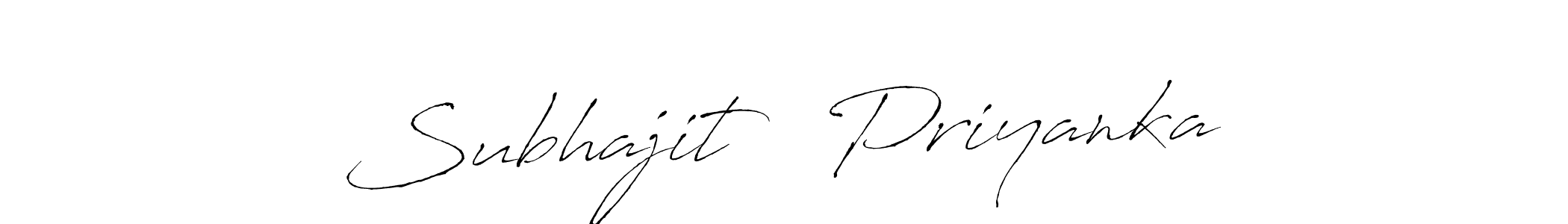 How to make Subhajit ❤ Priyanka signature? Antro_Vectra is a professional autograph style. Create handwritten signature for Subhajit ❤ Priyanka name. Subhajit ❤ Priyanka signature style 6 images and pictures png