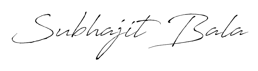 Give your name Subhajit Bala an exquisite flair with the Antro_Vectra script font. Ideal for contracts, resumes, and formal letterheads. Subhajit Bala signature style 6 images and pictures png