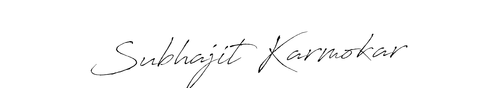 Make a beautiful signature design for name Subhajit Karmokar. With this signature (Antro_Vectra) style, you can create a handwritten signature for free. Subhajit Karmokar signature style 6 images and pictures png