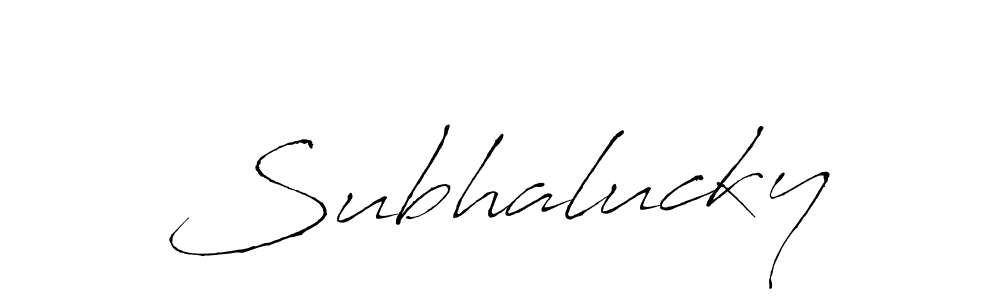 Also we have Subhalucky name is the best signature style. Create professional handwritten signature collection using Antro_Vectra autograph style. Subhalucky signature style 6 images and pictures png