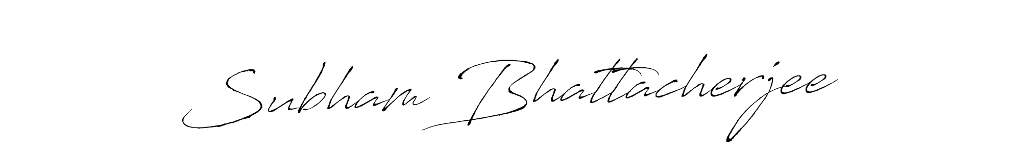 Make a beautiful signature design for name Subham Bhattacherjee. With this signature (Antro_Vectra) style, you can create a handwritten signature for free. Subham Bhattacherjee signature style 6 images and pictures png