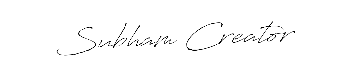 Also You can easily find your signature by using the search form. We will create Subham Creator name handwritten signature images for you free of cost using Antro_Vectra sign style. Subham Creator signature style 6 images and pictures png