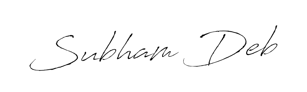 How to make Subham Deb name signature. Use Antro_Vectra style for creating short signs online. This is the latest handwritten sign. Subham Deb signature style 6 images and pictures png