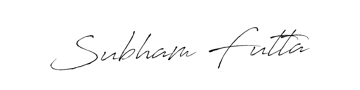 Subham Futta stylish signature style. Best Handwritten Sign (Antro_Vectra) for my name. Handwritten Signature Collection Ideas for my name Subham Futta. Subham Futta signature style 6 images and pictures png