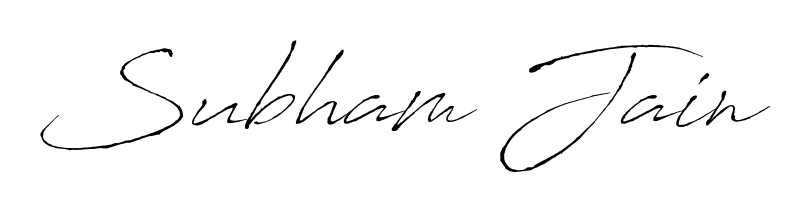 Achieve flawless digital penmanship with Subham Jain name in Antro_Vectra font. The perfect tool for creating online signatures. Subham Jain signature style 6 images and pictures png