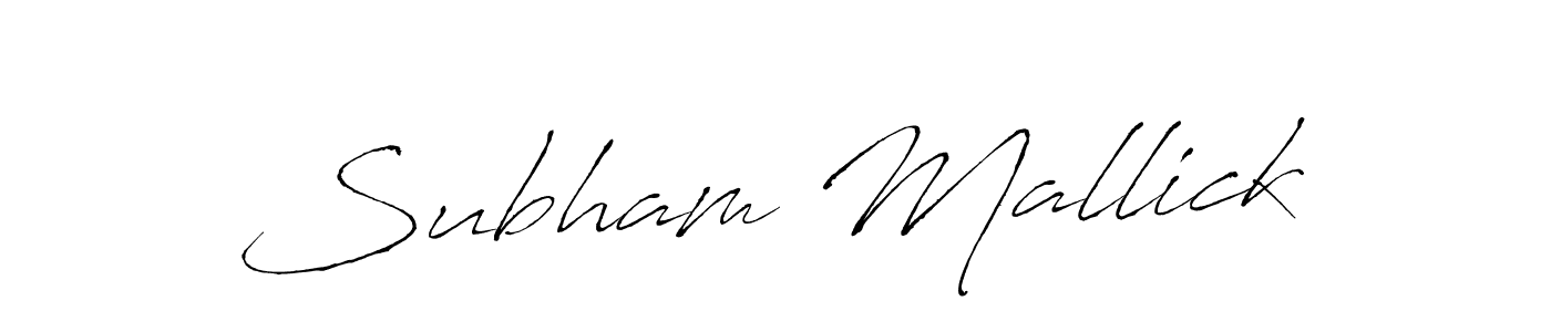 How to make Subham Mallick name signature. Use Antro_Vectra style for creating short signs online. This is the latest handwritten sign. Subham Mallick signature style 6 images and pictures png