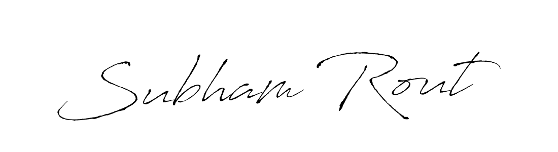 Subham Rout stylish signature style. Best Handwritten Sign (Antro_Vectra) for my name. Handwritten Signature Collection Ideas for my name Subham Rout. Subham Rout signature style 6 images and pictures png