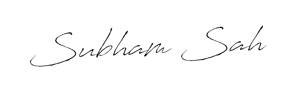 Create a beautiful signature design for name Subham Sah. With this signature (Antro_Vectra) fonts, you can make a handwritten signature for free. Subham Sah signature style 6 images and pictures png