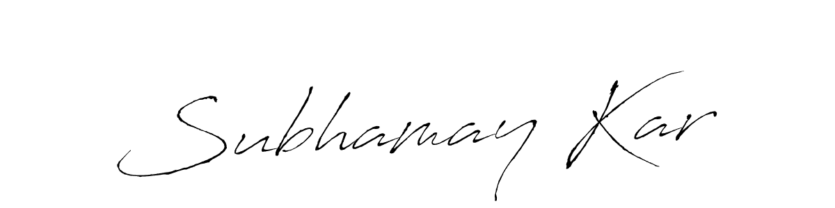 Use a signature maker to create a handwritten signature online. With this signature software, you can design (Antro_Vectra) your own signature for name Subhamay Kar. Subhamay Kar signature style 6 images and pictures png